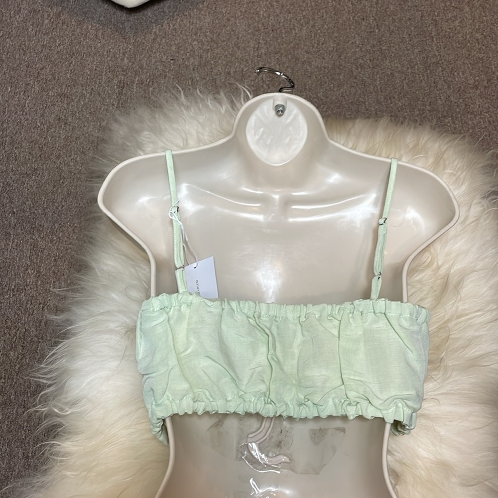 MATTHEW BRUCH Twist Bandeau Crop Top NWT - Picture 3 of 8